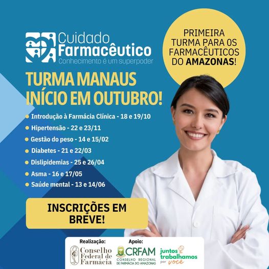 Atenção! Em breve, incrições para o Curso Cuidado Farmacêutico