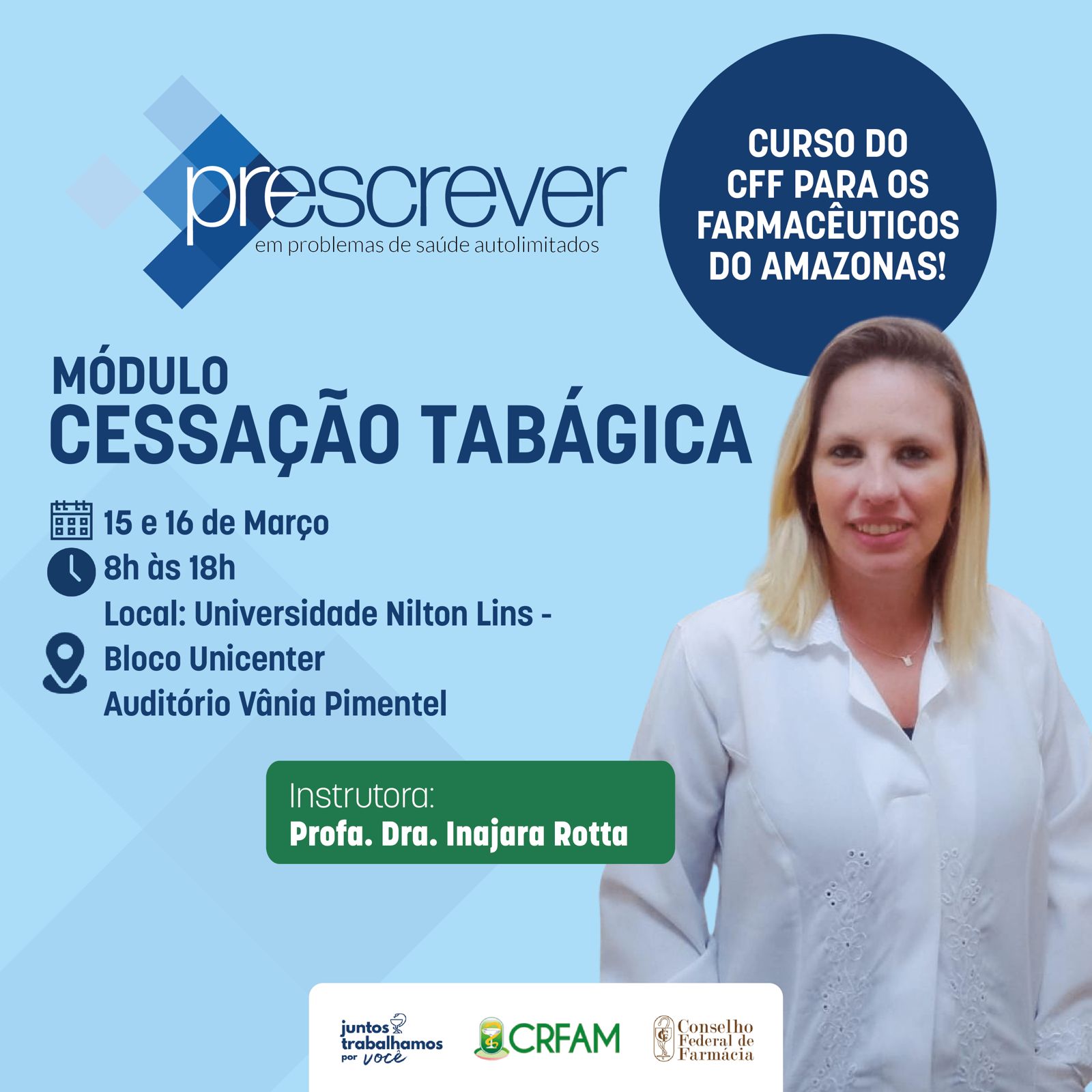 Módulo &quot;Cessação tabágica&quot; do Curso Prescrever tem data marcada